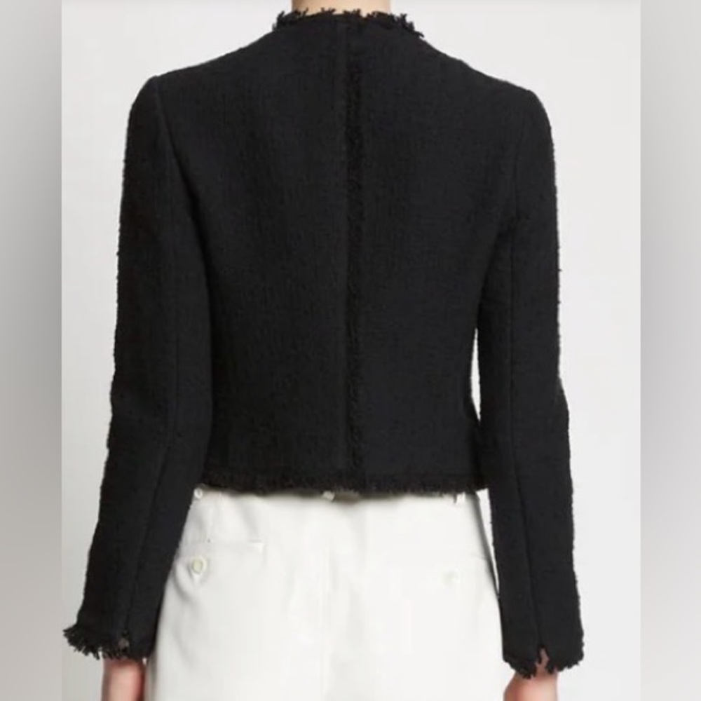 Proenza Schouler Black Textured Cropped Jacket - Picture 2 of 14